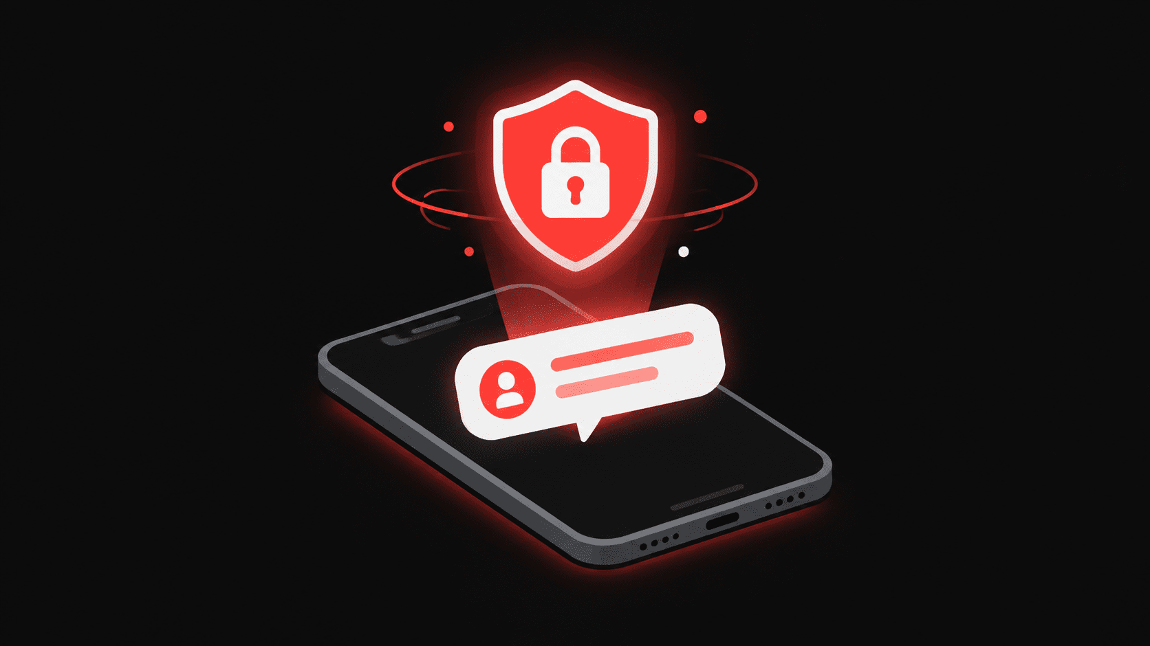 A smartphone receiving a one-time password protected by a shield and lock